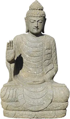 Produktbild von Stonox Buddha Figur Ganganagar Basanit frostbeständig 84x72x120 cm