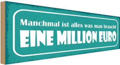 Produktbild von vianmo Holzschild 10x27 cm manchmal alles was man braucht Dekoration