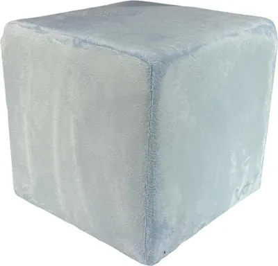 Obrázek produktu pro Sametový taburet MINKY 40x40 cm čtvercový - měkký taburet ze sametové látky - světle modrý