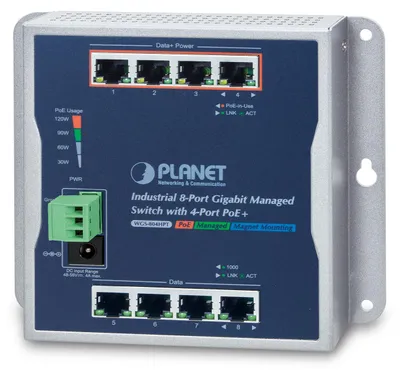 Imagen del producto de Planet WGS-804HPT: Switch gestionado, 4 puertos 10/100/1000 (PoE+)