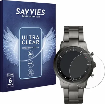 Produktbild von 6x Für Fossil Collider HR Schutzfolie Savvies Displayschutz Display Schutz Folie Klar Transparent
