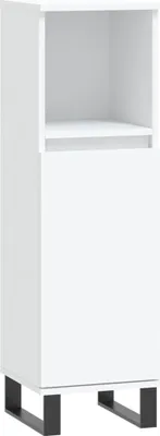 Produktbild von vidaXL Badschrank Weiß 30x30x100 cm Holzwerkstoff
