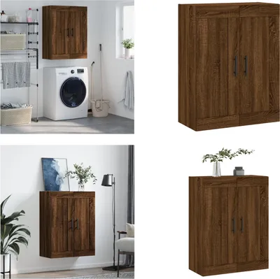 Image de vidaXL Armoire murale brun aspect chêne 69,5x34x90 cm Bois composite - Armoire murale - Armoire - Armoire de stockage