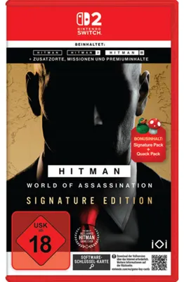 Produktbild von Hitman World of Assassination NSW2 SSK Software-Schlüssel-Karte Signature Edition