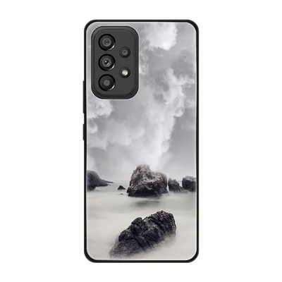 Produktbild von König Design Hülle kompatibel mit Samsung Galaxy A53 5G Kunststoff Soft Handyhülle - Handy Case Felsen Wolken