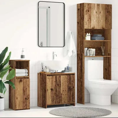 Obrázek produktu pro vidaXL Umyvadlová skříňka ve vzhledu starého dřeva 60x33x60 cm materiál na bázi dřeva