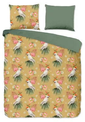 Productafbeelding van Pure Dekbedovertrek "Kakatoe" - Geel - (200x220 cm) - 100% Polyester