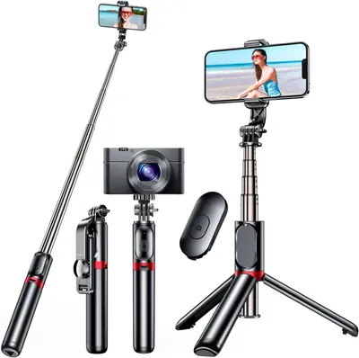Produktbild von 4 in1 Selfiestab mit Bluetooth Inkl Stativ, Fernauslöser & Handyhalter