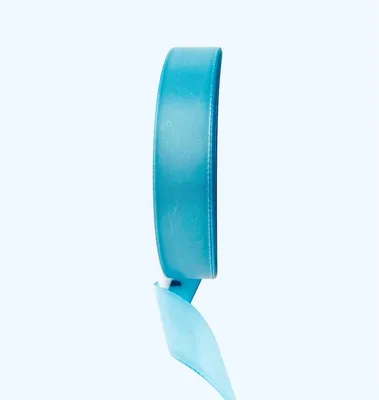Produktbild von Taftband ohne Drahtkante – 15mm – 50m- col. 4 Hellblau - 3596-15-50-4