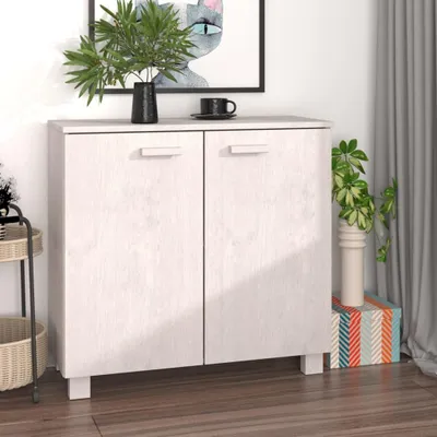Produktbild von vidaXL Sideboard HAMAR Weiß 85x35x80 cm Massivholz Kiefer