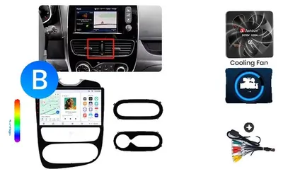 Obrázek produktu pro Autorádio, multimediální přehrávač, vestavěný chladič, kompatibilní s modely Renault Clio 4 / ZOE (1. generace / X98) v letech 2012-2019, vestavěná navigace GPS s Androidem, model V7 (4GB-64GB) - B