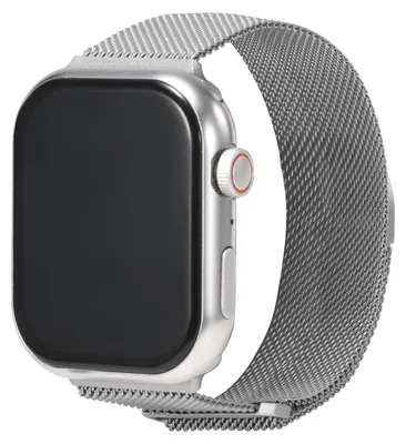 Produktbild von Milanaise Edelstahl Ersatzarmband für Apple Watch 1 2 3 4 5 6 7 8 9 10 11 SE 1 2 3 Ultra 1 2 3 mit 42/44/45/49mm Gehäuse Magnetisches Mesh Uhrenarmband Champagner Verstellbares Smartwatch Armband Größe Universal