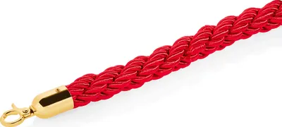 Produktbild von 4x Verbindungstau 2,5 m für Abgrenzungspfosten Classic Eco, verchromt rot / silber