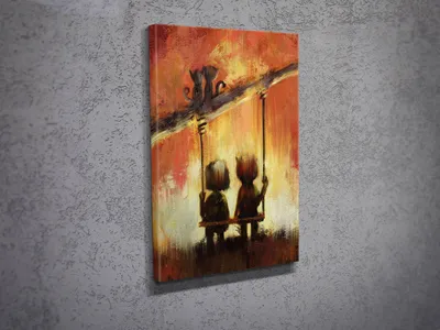Image de Wallity, DC047- MJS1247, Multicolore, Tableaux sur toile, 30 x 40 cm, 100 % toile