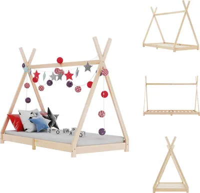 Image de vidaXL Sommier de lit enfant pin massif 90 x 200 cm - Lits Bébé & Bébé
