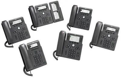 Produktbild von Cisco IP Phone 6861 - VoIP-Telefon - IEEE 802.11n (Wi-Fi) - SIP, SRTP - 4 Leitungen - holzkohlefarben