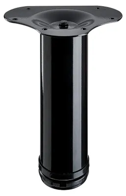 Image de Pied de meuble Hettich, noir, dia 6 cm x hauteur réglable de 20 à 23 cm