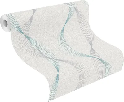 Produktbild von Rasch Vliestapete Grafik türkis 10,05 x0,53 m