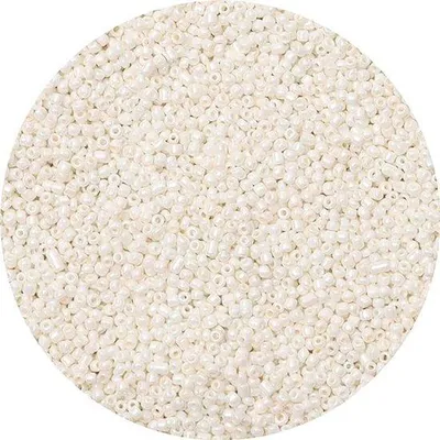 Zdjęcie produktu dla Małe szklane koraliki, 2 mm, białe, 12 500 sztuk, biżuteria