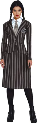 Produktbild von FIESTAS GUIRCA Gothic Family Girl's School Uniform Kostüm - Damen Halloween Kostüm Größe 38-40 M FIESTAS GUIRCA