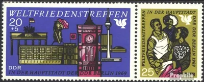 Produktbild von Briefmarken DDR 1969 Mi WZd205 postfrisch Friedenstreffen