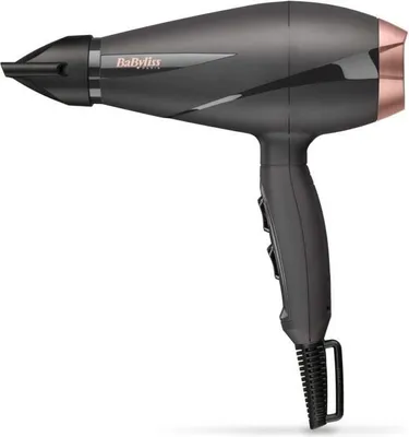 Imagen del producto de Secador de pelo BaByliss 6709DE Smooth Pro 2100, 2100W, motor AC, fabricado en Italia, tecnología de iones, 2 velocidades, 2 temperaturas