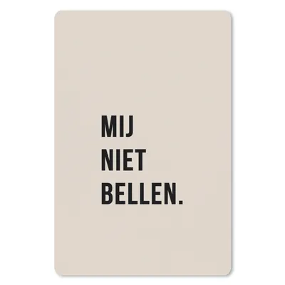 Produktbild von MuchoWow® Mauspad Mousepad Zitate - Sprichwörter - Ruf mich nicht an. - Beige - Schwarz 40x60 cm - Mousepads - Maus Mat - Pad - Mausunterlage - Schreibtisch Accesoire
