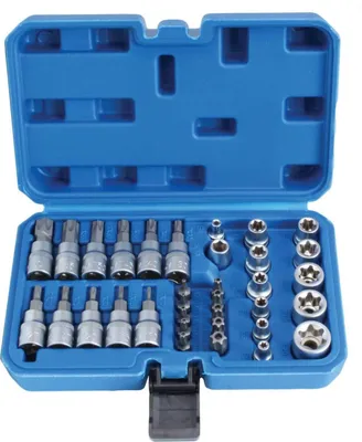 Produktbild von SATRA | Torx Steckschlüssel, 3/8'', 34TLG, Bit Satz, Sechskant, Torxsatz, Stecknüsse, Biteinsätze, Steckschlüsseleinsätze
