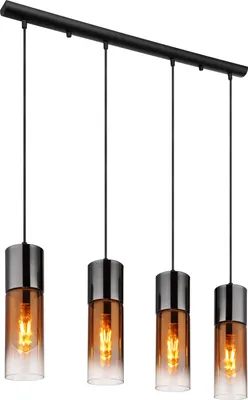 Produktbild von GLOBO 21000-4HG ANNIKA Hängeleuchte Metall schwarz matt, 4x E27