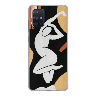 Produktbild von MuchoWow® Handyhülle Schutzhülle Hülle für Samsung Galaxy A51 Frau - Silhouette - Grau Silikon Softcase Handy Hülle - Schutzabdeckung