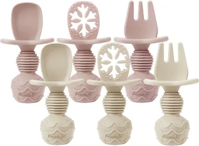 Productafbeelding van Set van 6 Siliconen Babylepels voor Zelfvoeding