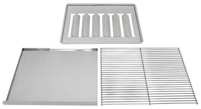 Produktbild von Beeketal Gasgrill Gas Grillplatte Set Grillrost. Abtropfblech. Abdeckung