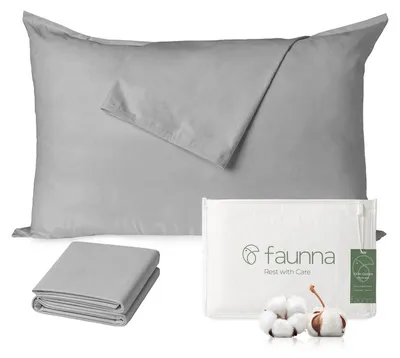 Immagine prodotto di Coperte per cuscini in microfibra, 50 x 70 cm, set da 2, colore grigio, 100% cotone