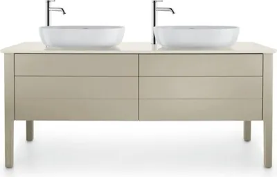 Produktbild von Duravit Waschtisch-Konsole Luv 178,3x59,5x2cm, a Quarz, 2 A., we Struk.