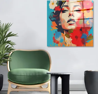Produktbild von Wallity, CAM4076_5050, Dekorative Malerei aus gehärtetem Glas, Mehrfarbig, 100 % gehärtetes Glas, 50 x 50 cm