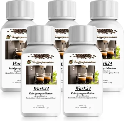Produktbild von Wark24 Reinigungstabletten 40 Tabletten für Kaffeevollautomaten (5er Pack)