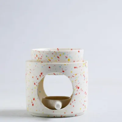 Productafbeelding van Type Keramische Theelicht Kaars Houder Oliebrander Geurverspreider Oven Woondecoratie Kleur Dots