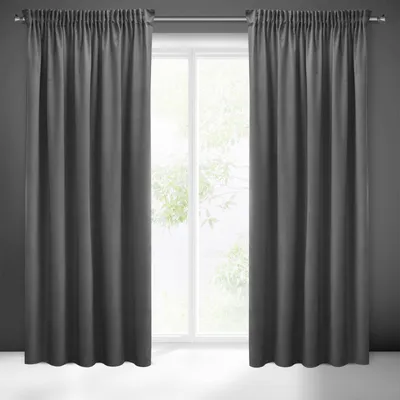 Immagine prodotto di Eurofirany Tenda 140x270 Sibel acciaio velour pronta per il nastro Pierre Cardin