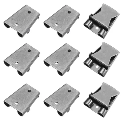 Bolo-Krawattenverschlüsse, 9 Stück, Eisen, 30x25 mm, grau