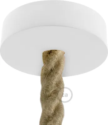Image de Kit Creative-Cables avec rosace en bois pour cordon 2XL - Blanc