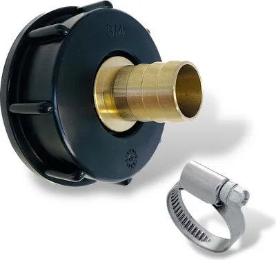Produktbild von IBC Adapter Kappe Container mit Schlauchtülle 19 mm und Schelle