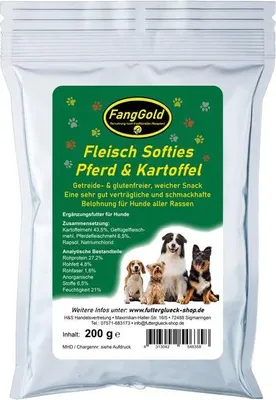Produktbild von FangGold Fleisch Softies Pferd & Kartoffel 200 g