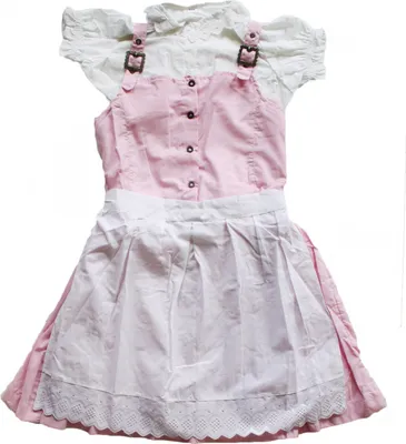 Produktbild von 3-tlg Kinder Dirndl Mädchendirndl Dirndlbluse Dirndlschürze Kleid Rosa, Größe:158