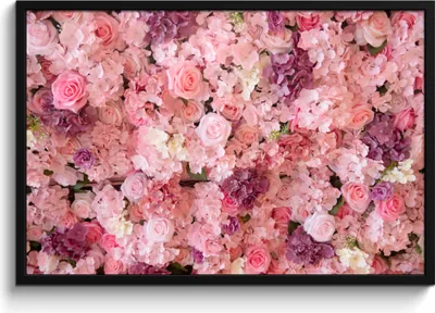 Produktbild von MuchoWow® MuchoWow® Gerahmtes Poster Blumen - Rosa - Rosen 90x60 cm - Poster mit zchwarzem Bilderrahmen - Fotorahmen - Foto-Plakat