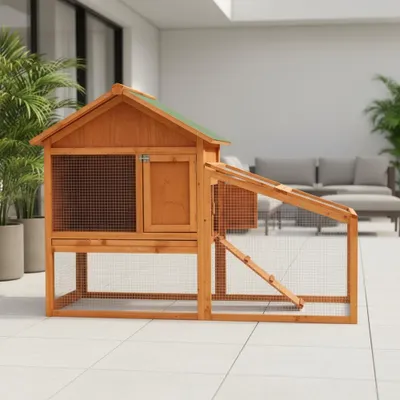 Produktbild von Melko Hamsterkäfig Hasenstall Kaninchen Kleintierhaus Holz Freilaufgehege Hühner