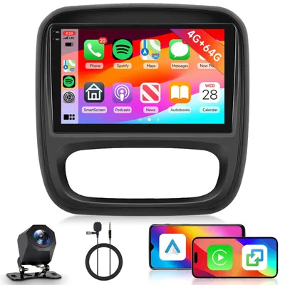 Productafbeelding van 4G+64G Autoradio - 9 inch, InCell Touchscreen, Navi, Bluetooth, FM RDS