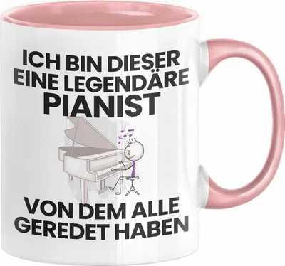 Produktbild von Pianist Geschenk Tasse Lustige Geschenkidee Geburtstag für Pianist Ich Bin Dieser Legendäre Pianist Von Dem Alle Geredet Haben Kaffee-Becher (Rosa)
