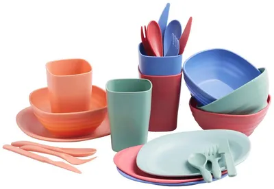 Image de Set de pique-nique Pop-Up Mushroom, 24 pièces - Multicolore