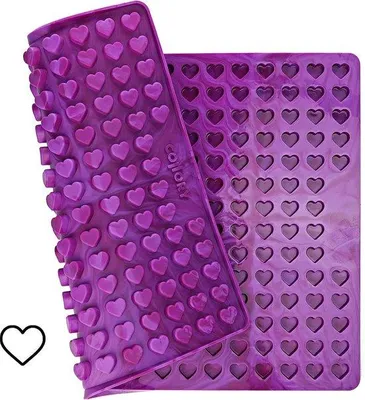 Immagine prodotto di Mini teglia in silicone, 1,5 cm, per mini biscotti e dolcetti per cani, forma a cuore, forma per praline, rivestimento antiaderente e senza BPA