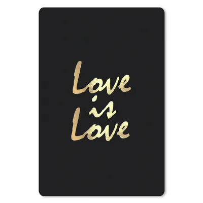 Produktbild von MuchoWow® Mauspad Mousepad Zitat - Liebe - Gold 18x27 cm - Mousepads - Maus Mat - Pad - Mausunterlage